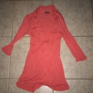 Pink long cover up long sleeve sweater